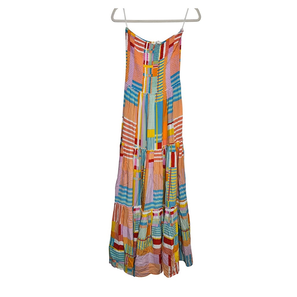 Anthropologie Abel The Label multi colored smocked Strapless Maxi Dress
Med, EUC - Picture 3 of 10